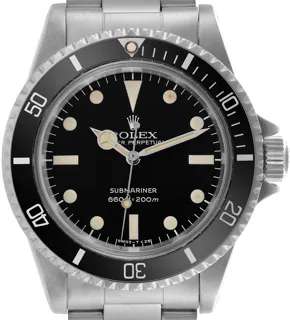 Rolex Submariner 5513 Stainless steel Black