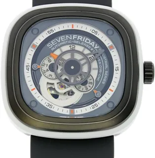 Sevenfriday P-Series P3/03 47mm Stainless steel and Rubber Black