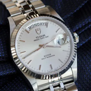 Tudor Prince Date-Day 76214 36mm Stainless steel Silver