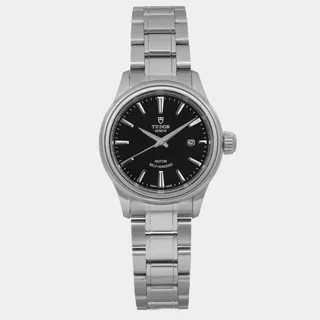 Tudor Style 12100-0002 28mm Stainless steel Black