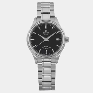 Tudor Style 12300-0002 34mm Stainless steel Black