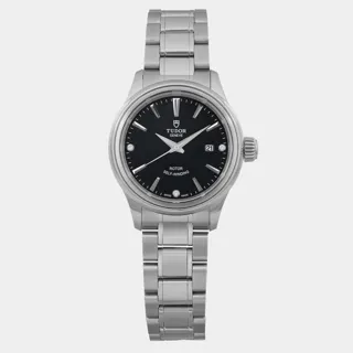 Tudor Style 12100-0004 28mm Stainless steel Black