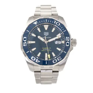 TAG Heuer Aquaracer WAY201B 43mm Stainless steel Blue