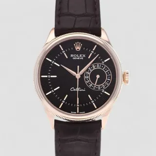 Rolex Cellini Date 50515 39mm Rose gold Black