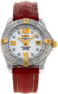 Breitling Galactic B71356 Yellow gold and Stainless steel Mother of Pearl White$Diamond