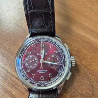 Breitling Premier AB0930D41K1P1 41mm Stainless steel Red