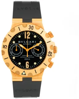 Bulgari Diagono Scuba SC 38 G 38mm Yellow gold Black