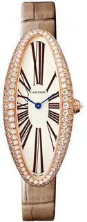 Cartier Baignoire Allongée WJBA0006 47mm Rose gold Silver