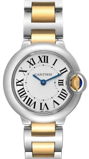 Cartier Ballon Bleu 28mm W69007Z3 28mm Yellow gold and Stainless steel White