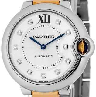 Cartier Ballon Bleu 36mm WE902031 36mm Rose gold and Stainless steel Silver