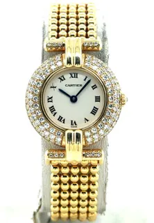 Cartier Colisee WB1018A8 24mm 18kt Yellow Gold Silver