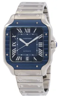 Cartier Santos WSSA0048 Stainless steel Blue