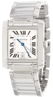 Cartier Tank Française W50011S3 18k white gold Silver