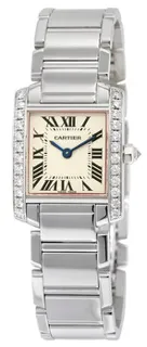 Cartier Tank Française WE1002S3 25mm 18k white gold