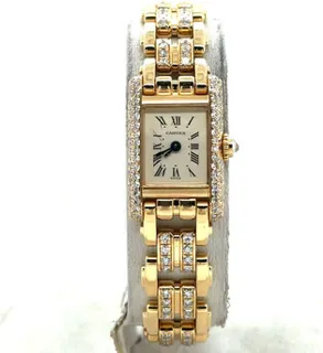 Cartier Tank Louis 828003 18kt Yellow Gold Beige