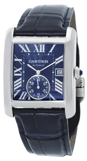 Cartier Tank MC WSTA0010 Stainless steel Blue