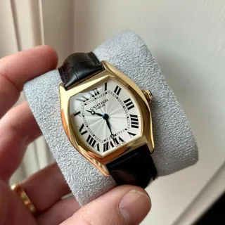 Cartier Tortue 2496C 34mm Yellow gold Silver