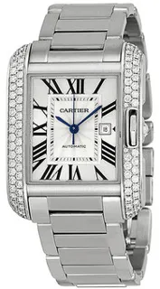 Cartier Tank Anglaise WT100009 18k white gold Silver Flinque