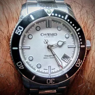 Christopher Ward 38mm Stainless steel White