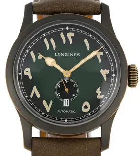 Longines Heritage L2.824.4.99.0 44mm Bronze and Titanium Green