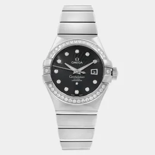 Omega Constellation White gold Black