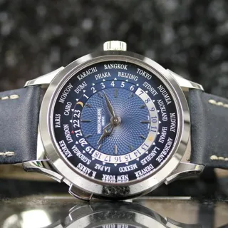 Patek Philippe World Time 5230P-001 38.5mm Platinum Blue