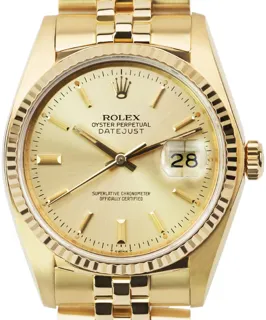 Rolex Datejust 16018 18k yellow gold Champagne