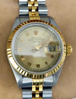 Rolex Oyster Perpetual Date Yellow gold and Stainless steel Champagne