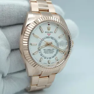 Rolex Sky-Dweller 326935 42mm Rose gold White