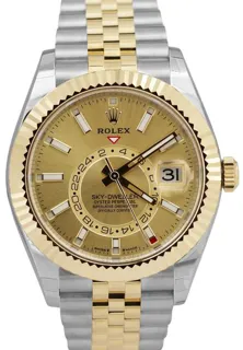 Rolex Sky-Dweller 336933 42mm Yellow gold and Stainless steel Champagne