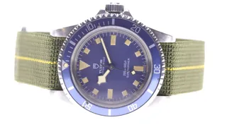 Tudor Submariner Marine Nationale 94010 40mm Stainless steel and Aluminium Blue