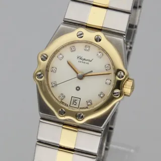 Chopard St. Moritz 8024 24mm Yellow gold and Stainless steel White