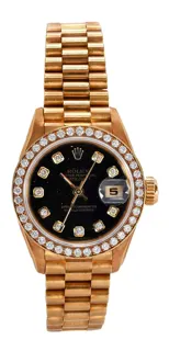 Rolex Datejust 69000A 26mm 18k yellow gold Black