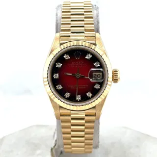 Rolex Lady-Datejust 69178 26mm Yellow gold Red