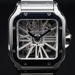 Cartier Santos WHSA0007 40mm Stainless steel Skeletonized