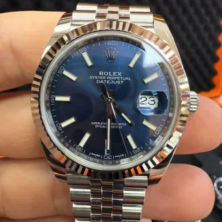 Rolex Datejust 126334-0002 41mm White gold and Stainless steel Blue