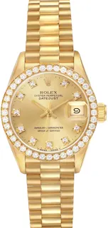 Rolex President Datejust 69138 26mm Yellow gold champagne