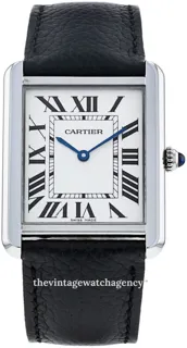 Cartier Tank Solo WSTA0028 brushed/polished steel Silver