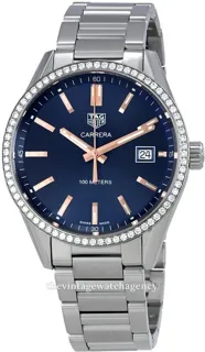 TAG Heuer Carrera Lady WAR1114.BA0601 39mm Brushed/polished steel Blue