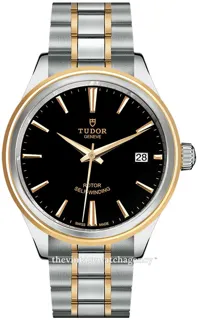 Tudor Style M12503-0003 38mm Brushed/polished steel Black