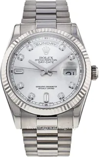 Rolex Day-Date 118239-0086 36mm White gold Silver