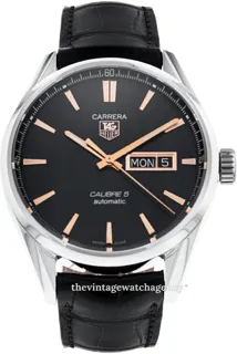 TAG Heuer Carrera Calibre 5 war201c.fc6266 41mm Stainless steel Black