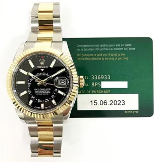 Rolex Sky-Dweller 336933 Yellow gold and Stainless steel Black