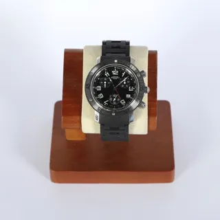 Hermès Clipper 38mm Stainless steel Black