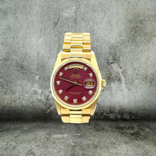 Rolex Day-Date 36 18238 36mm Yellow gold Red