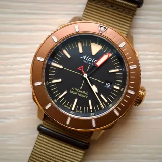 Alpina Seastrong AL-525LBBR4V4 44mm Bronze Brown