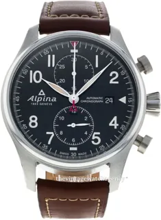 Alpina Startimer AL-725N4S6 44mm Stainless steel Blue