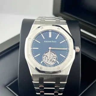 Audemars Piguet Royal Oak Tourbillon 26670ST.OO.1240ST.02 ( OAK  THIN) 39mm Stainless steel Blue