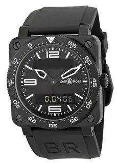 Bell & Ross Instruments BR0392-AVIA-CA Stainless steel Black