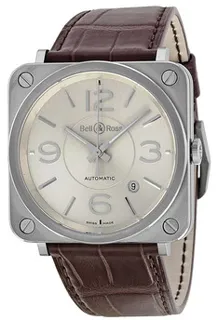 Bell & Ross Instruments BRS92-SI-ST/SCR 39mm Stainless steel Silver